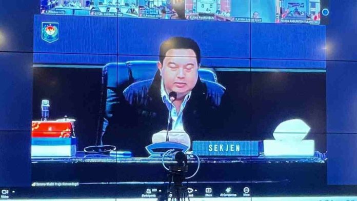 Sekretaris Jenderal Kemendagri, Tomsi Tohir, Sekjen Kemendagri memimpin rapat koordinasi pengendalian inflasi NTB secara daring untuk stabilitas harga pangan.