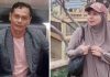 Saling Tuding Etika, Diana Arkayanti Siap Ladeni Laporan ITE Eko Rahadi Foto kolase menampilkan Eko Rahadi mengenakan jas abu-abu di sisi kiri, dan Diana Arkayanti mengenakan jilbab cokelat serta topi merah di sisi kanan.
